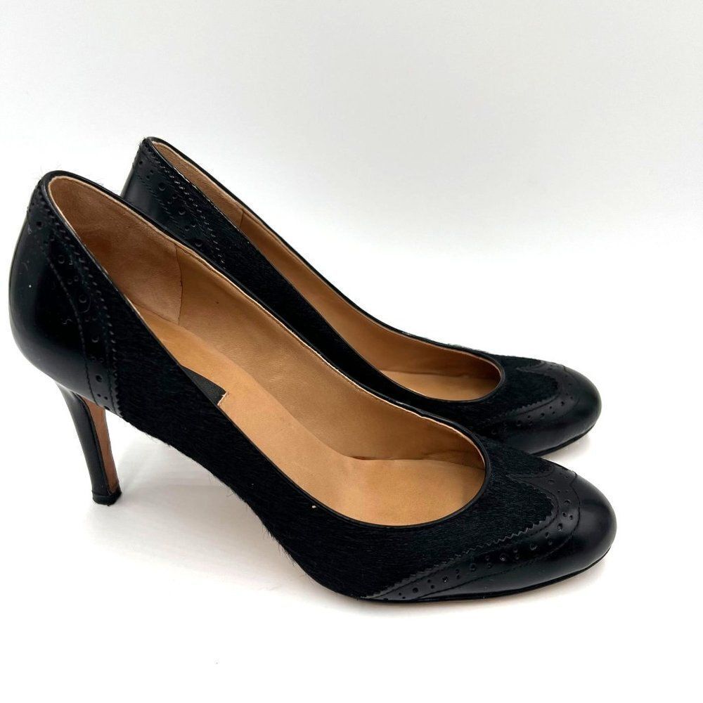 Ann‎ Taylor Women Black Oxford Heels Size 6.5M